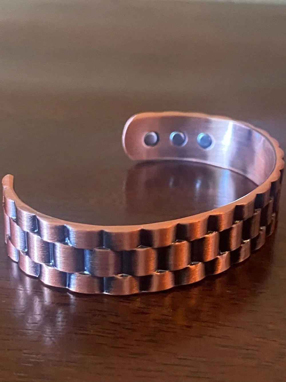 Men's Copper Magnetic Link Bracelet -